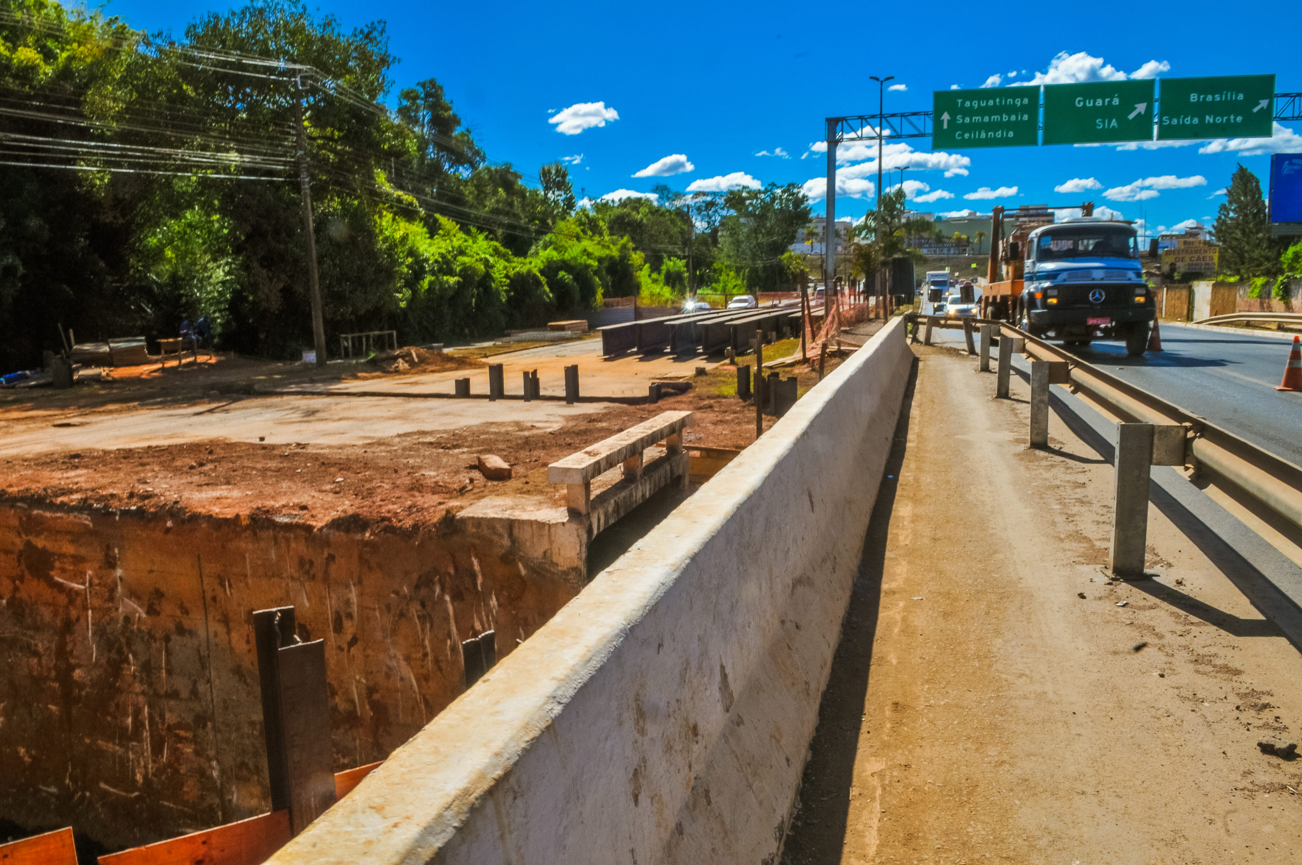 DER constrói nova ponte sobre o Córrego Samambaia DF MOBILIDADE