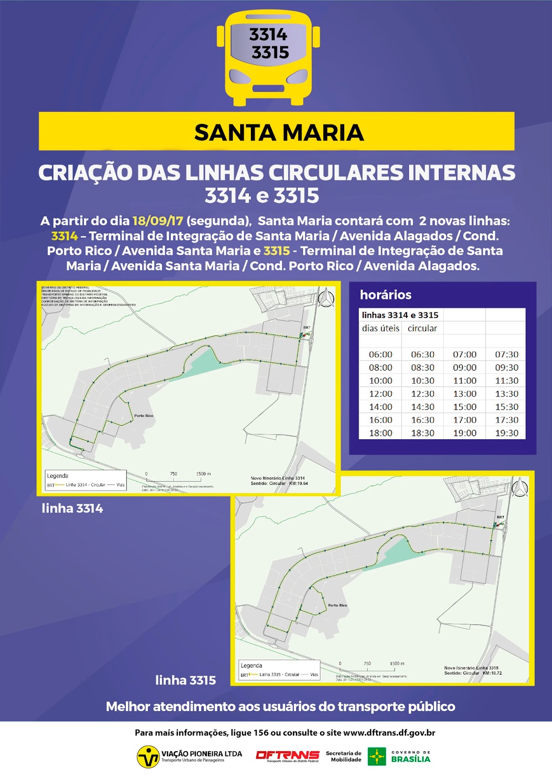 COMEÇARAM A RODAR NOVAS LINHAS EM SANTA MARIA, CONFIRA DF MOBILIDADE