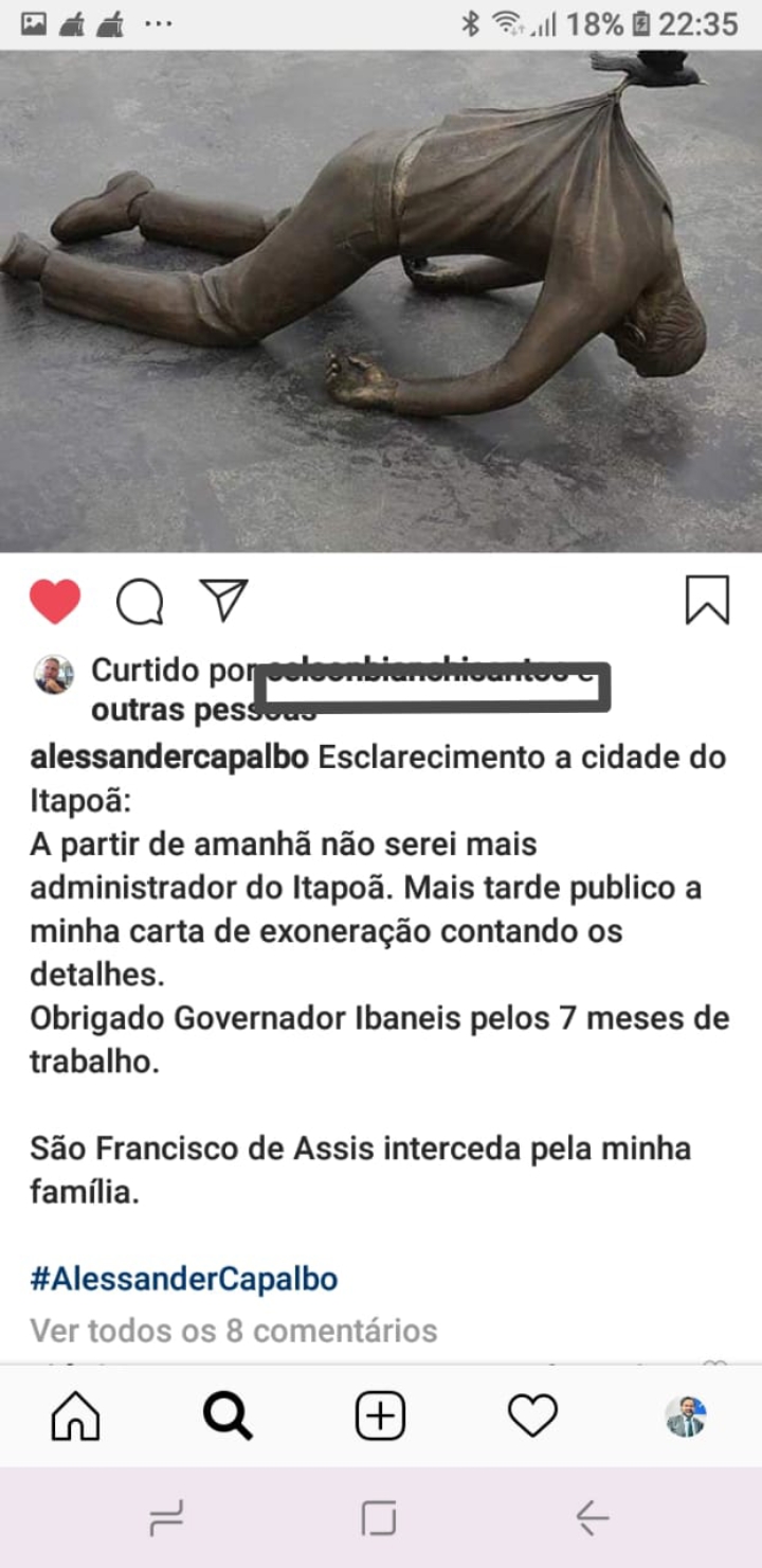 FOTO:FOTO PÚBLICADA EM PERFIL ABERTO DO INSTAGRAM