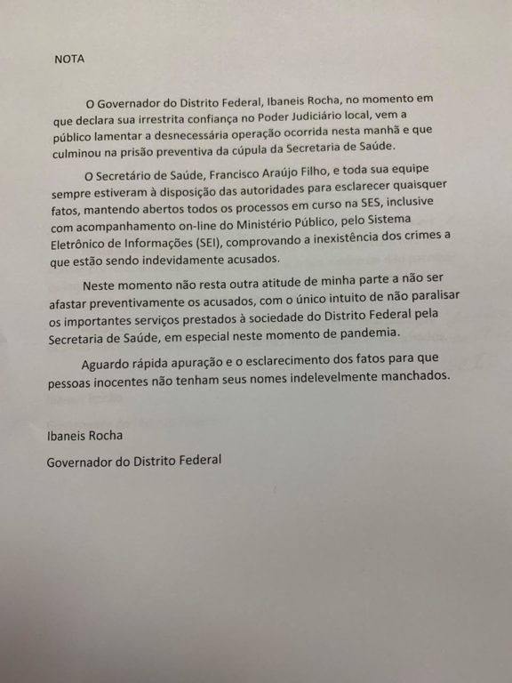 Nota oficial