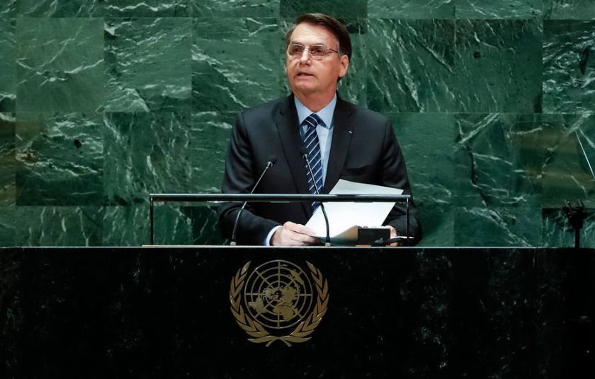 Nova York - EUA, 24/09/2019  POLITICA -  74ª Sessão da Assembleia Geral das Nações Unidas Presidente da República, Jair Bolsonaro faz o discurso de abertura da 74ª Sessão da Assembleia Geral das Nações Unidas na ONU Foto: Alan Santos/PR