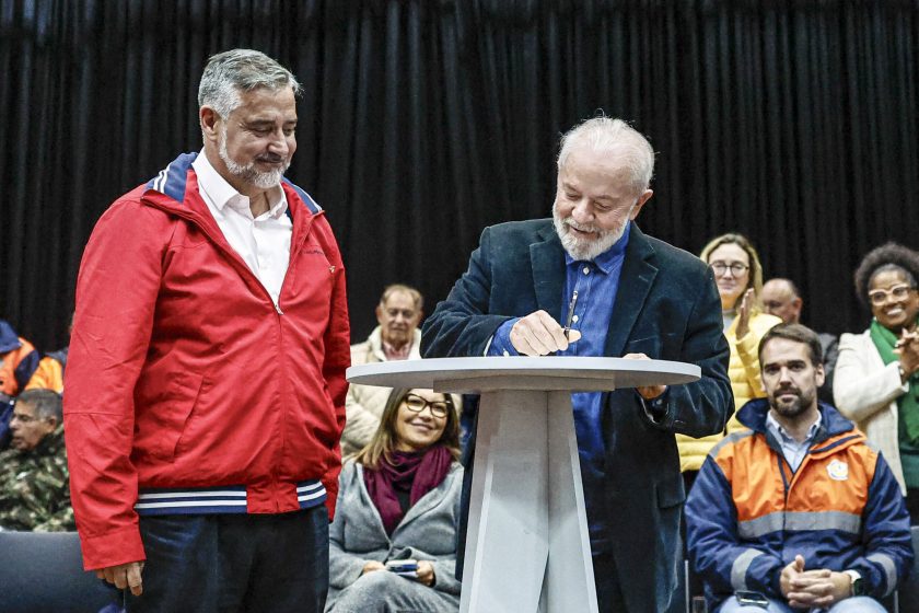 São Leopoldo (RS), 15.05.2024 - Presidente da República, Luiz Inácio Lula da Silva, reúne-se com o Governador do Rio Grande do Sul, Eduardo Leite, e anuncia novas medidas de assistência ao Rio Grande do Sul. Foto: Ricardo Stuckert/PR