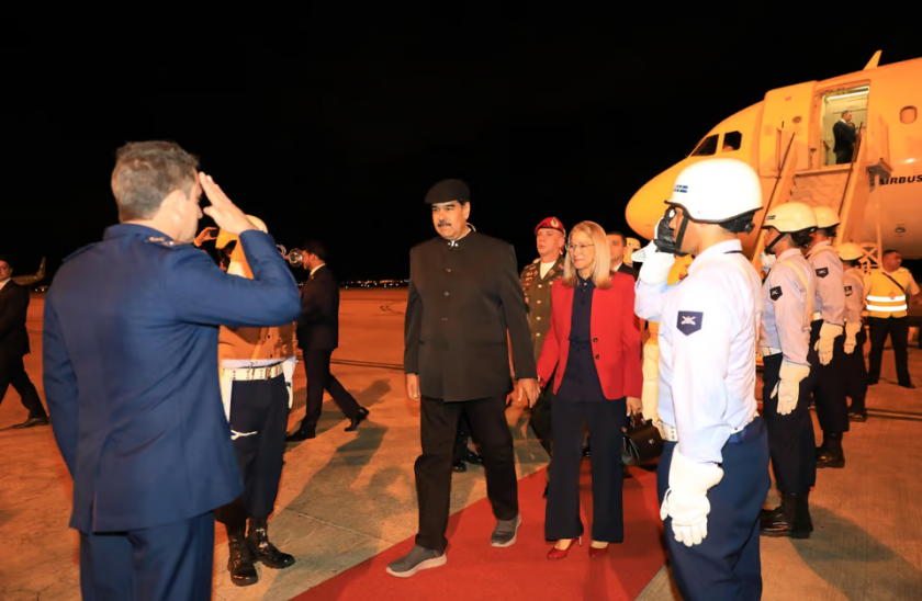 Nícolas Maduro desembarca para encontro com presidente brasileiro -  Foto: reprodução