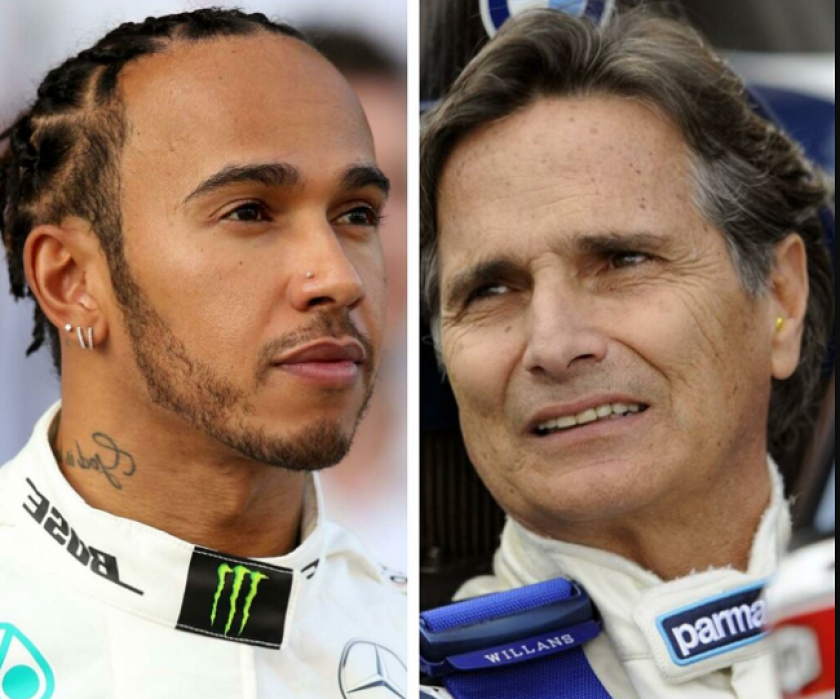 Pilotos de F1 Louis Hamilton e Nelson Piquet _ Foto-Reprodução