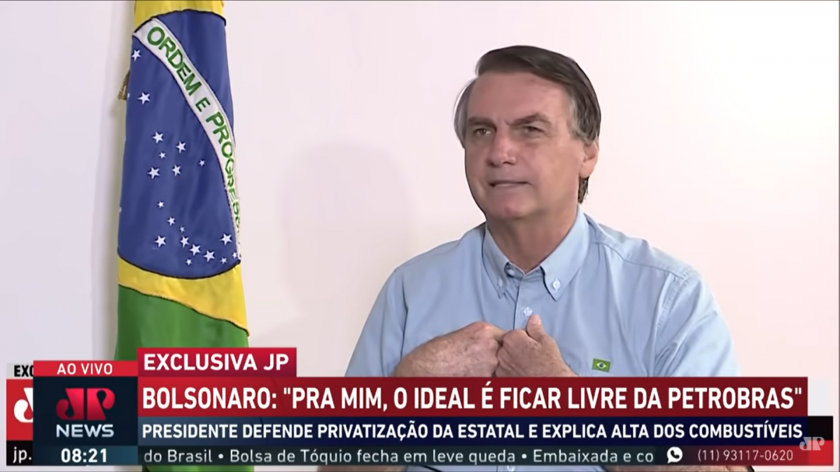 Presidente Jair Bolsonaro na Jovem Pan -Foto- reprodução da redes sociais