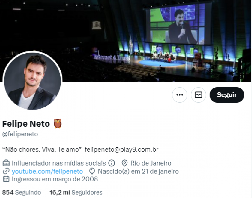 Reprodução das redes sociais