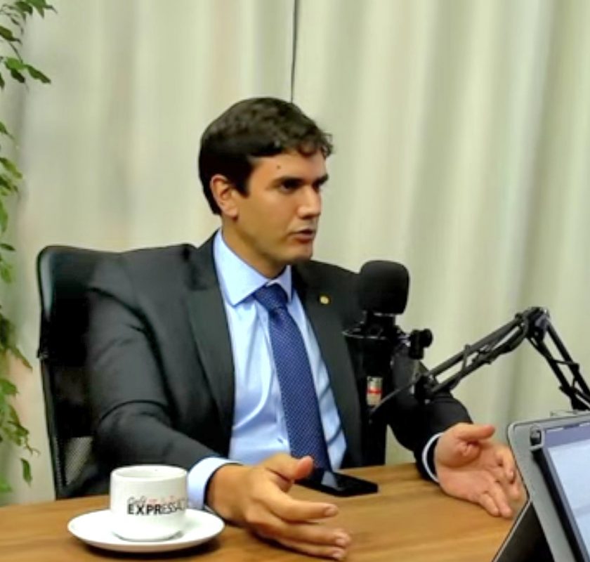 Rafael Prudente Presidente da CLDF em entrevista ao Café Expressão em 09/03/22 - Foto: reprodução da Café Expressão