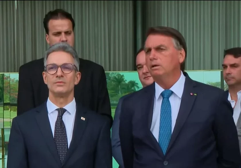 Jair Bolsonaro firmou o acordo no segundo turno com o governadro reeleito de Minas Gerais Romeu Zema - Foto reprodução da internet