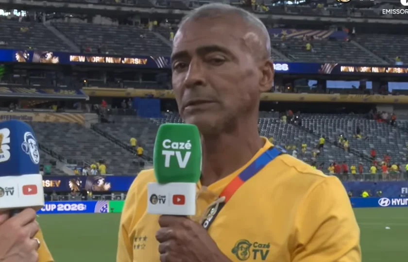 Romário Foto: Frame de vídeo / YouTube / CazéTV