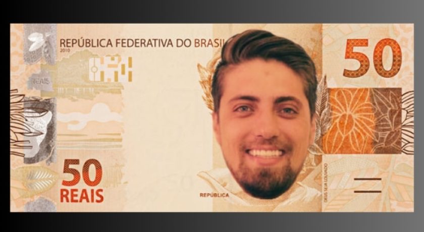 Irônicamente após ter sido flagrado comprando votos por R$ 50, Marcus Vinícius, que tem o apelido de “cinquentinha” por isso, declara ter R$ 50 mil em dinheiro à justiça eleitoral /reprodução das redes sociais