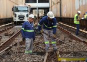 O dormente serve para manter a distância entre os trilhos, e pode ser feito de madeira ou de concreto | Fotos: Joel Rodrigues/Agência Brasília