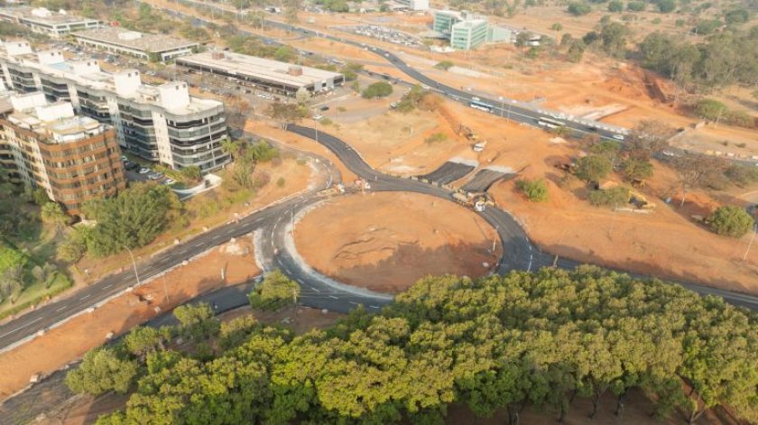 As obras na Estrada Parque Indústrias Gráficas (Epig), via utilizada por aproximadamente 30 mil motoristas por dia | Foto: Anderson Pereira/Agência Brasília