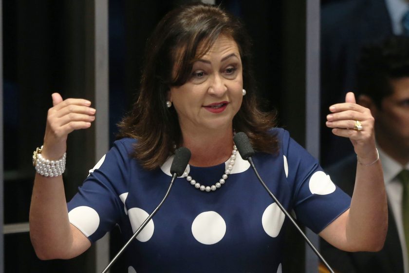 DF - IMPEACHMENT/SENADO/JULGAMENTO  - POLÕTICA - A senadora K·tia Abreu (PMDB-TO) discursa no Senado Federal, em BrasÌlia,   nesta segunda-feira, 29, dia da defesa da presidente afastada Dilma   Rousseff no processo de impeachment.   29/08/2016 - Foto: ANDR… DUSEK/ESTAD√O CONTE⁄DO