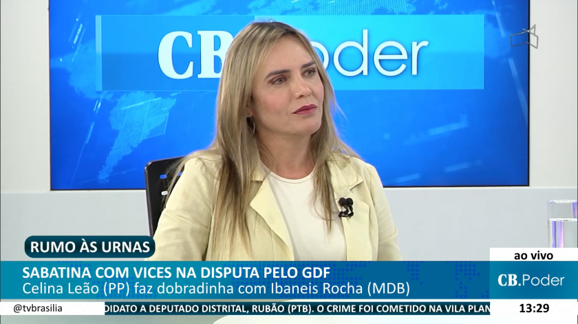 A deputada Celina Leão foi entrevistada pelo CB poder- Foto: reprodução