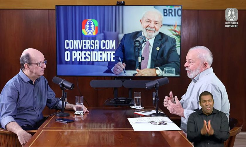 Brasília (DF), 29.08.2023 - Presidente Lula é entrevistado por Marcos Uchoa no programa Conversa com o Presidente, no Palácio da Alvorada, em Brasília. Imagem: Canal Gov