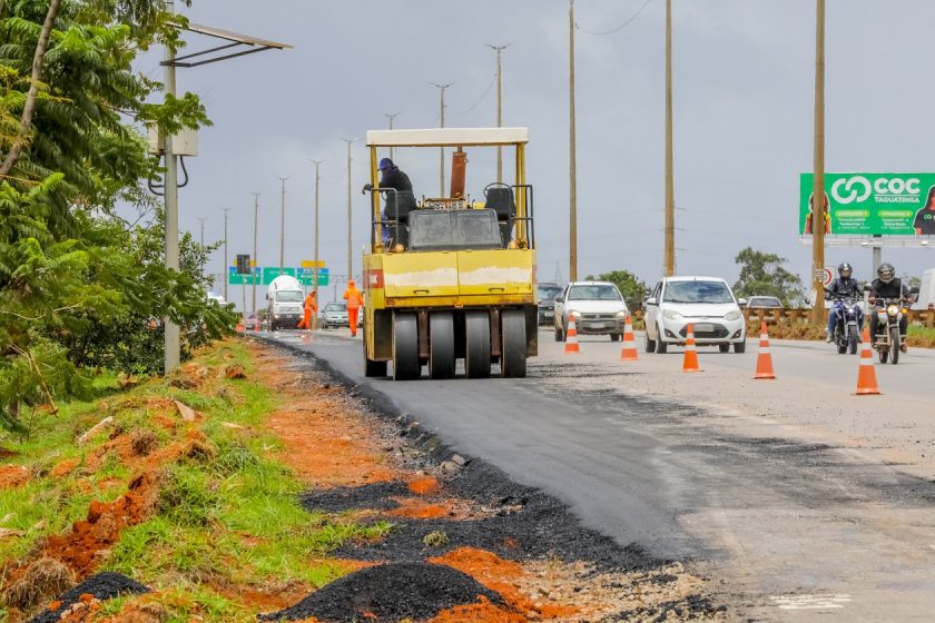 Duas faixas da via expressa da Estrutural serão bloqueadas para realização desta etapa da obra, que começa na segunda-feira (12) | Fotos: Joel Rodrigues/Agência Brasília