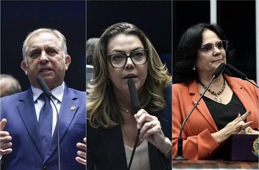 Senadores eleitos pelo DF Izalci Lucas, Leila Barros e Damares Alves - Agência Senado