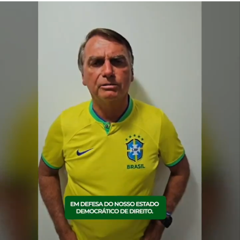 O ex-presidente pede ato em favor do Estado democrático  de direito. - foto: Print Screen