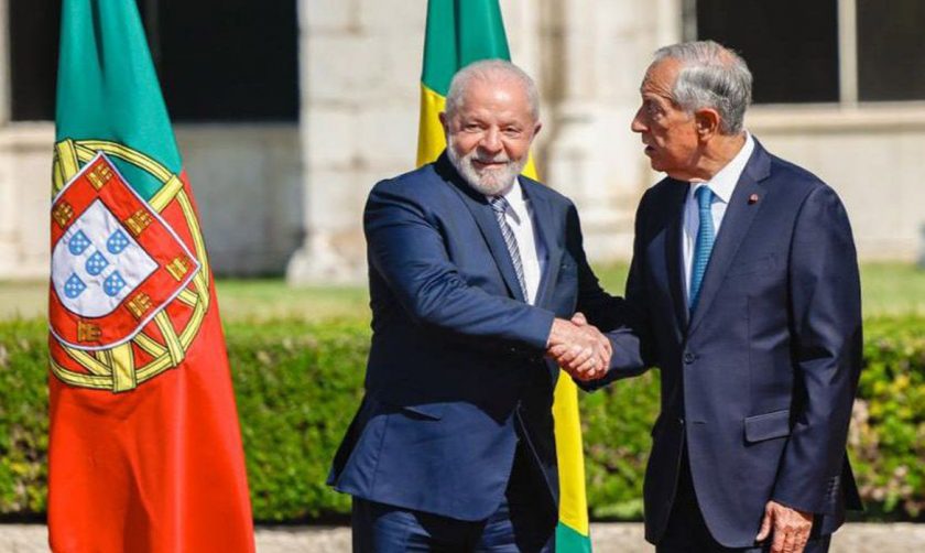 Lisboa, Portugal, 21.04.2023 - O presidente Luiz Inácio Lula da Silva (PT) é recebido pelo presidente de Portugal, Marcelo Rebelo de Sousa. Foto: Agência Brasil