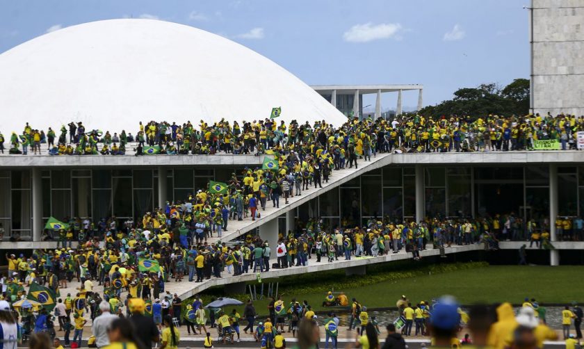 Manifestantes invadem Congresso, STF e Palácio do Planalto.
Foto: ag. Brasil