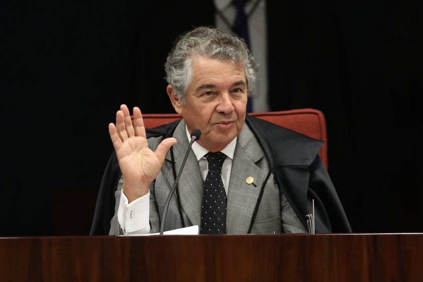 Seesão da Primeira Turma do STF durante leitura do voto do relator, Marco Aurelio Mello, que pode tornar o Senador Aécio Neves réu no processo dos 2milhões de Reais da JBS. Brasilia, 17-04-18. Foto: Sérgio Lima/Poder 360