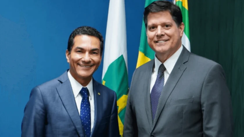 Os deputados federais Marcos Pereira e Baleia Rossi reuniram-sem pela segunda vez nesta terça-feira 06 e avançaram as negociações de formação da Federação dos Partidos que presidem, Republicanos e MDB - Foto: Divulgação