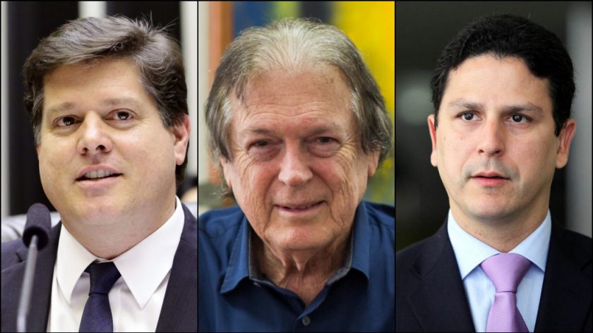 Foto: Presidentes do MDB, Baleia Rossi; União Brasil, Luciano Bivar; e PSDB, Bruno Araújo. (Crédito: Divulgação)