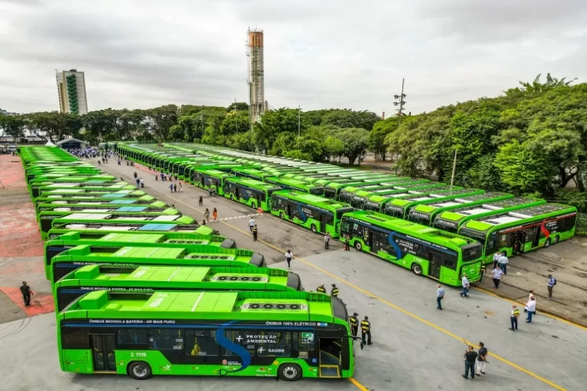 São Paulo tem a maior frota de ônibus elétricos do país. Créditos: Edson Lopes/Prefeitura de São Paulo